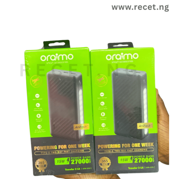 Oraimo 27000mAh 15W Power Bank OPB-1270