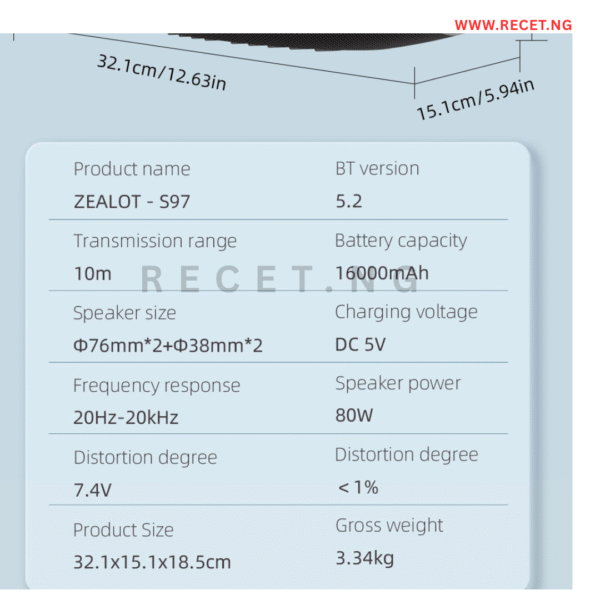 zealot s97 specification